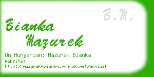 bianka mazurek business card